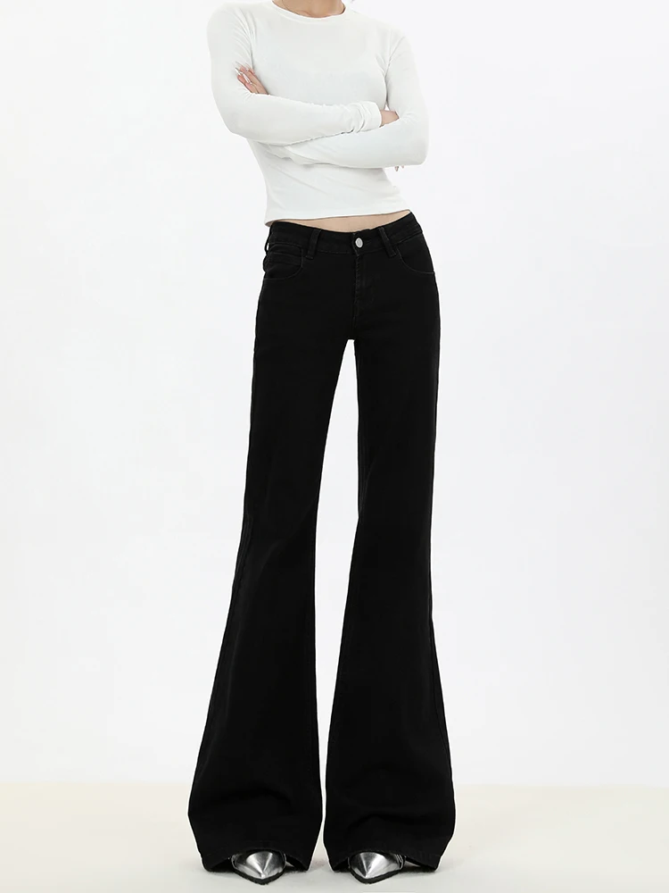 Low-Waist Bell Bottom Denim Jeans Women's American Retro Design Sensation Drapey Non-Matching Leg Elastic Floor-Length Pants
Low-Waist Bell Bottom Denim Jeans Women's American Retro Design Sensation Drapey Non-Matching Leg Elastic Floor-Length Pants