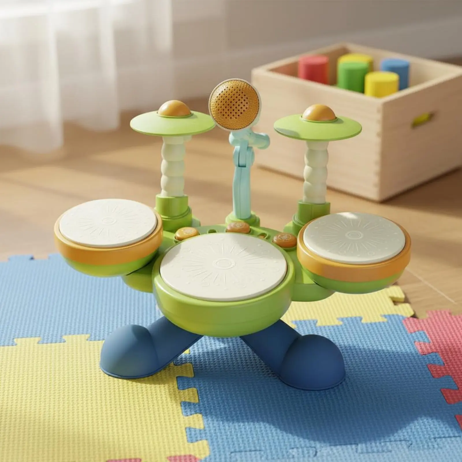 Children's Jazz Drum Toy Educational Kids Drum Set Long-Lasting Construction Stable Design for Preschoolers
Children's Jazz Drum Toy Educational Kids Drum Set Long-Lasting Construction Stable Design for Preschoolers