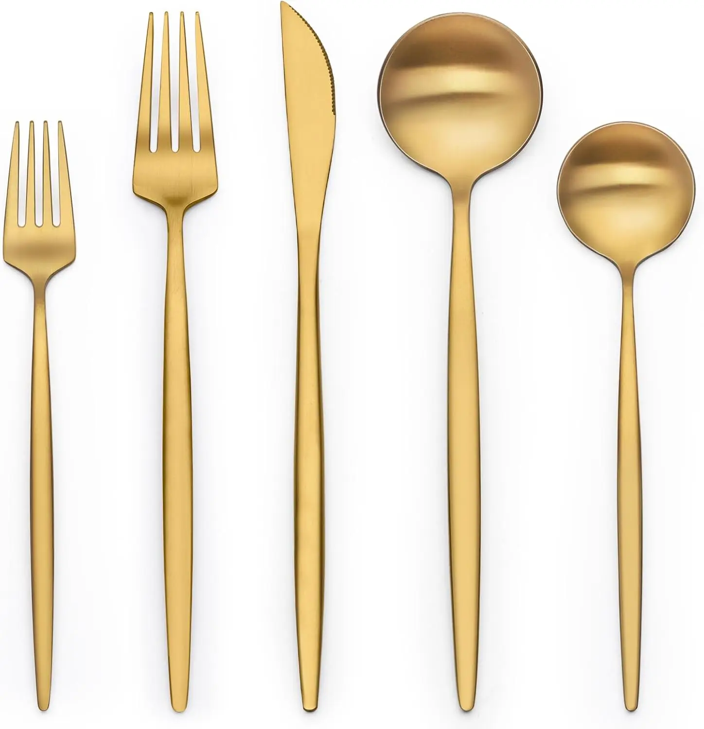 40 Piece Gold Silverware Set for 8, Terlulu Stainless Steel Flatware Set, Gold Cutlery Set Utensils Set
40 Piece Gold Silverware Set for 8, Terlulu Stainless Steel Flatware Set, Gold Cutlery Set Utensils Set