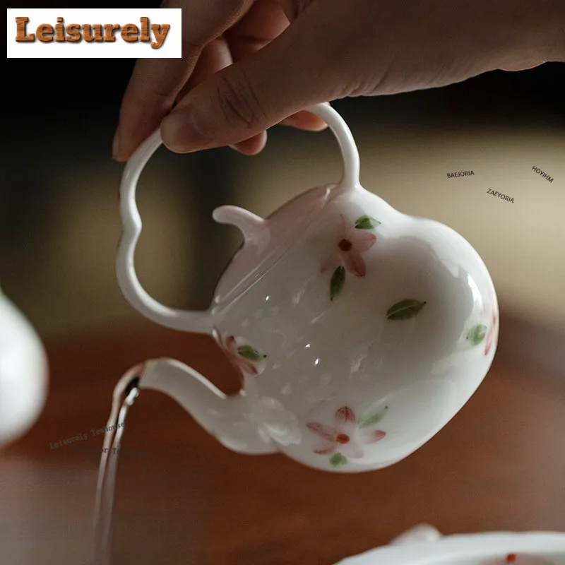 180ml Hand-painted Sakura Powder Teapot Ancient Tea Infuser Pot Tea Brewing Kettle With Strainer Flower Tea Tea Services Gifts
180ml Hand-painted Sakura Powder Teapot Ancient Tea Infuser Pot Tea Brewing Kettle With Strainer Flower Tea Tea Services Gifts
