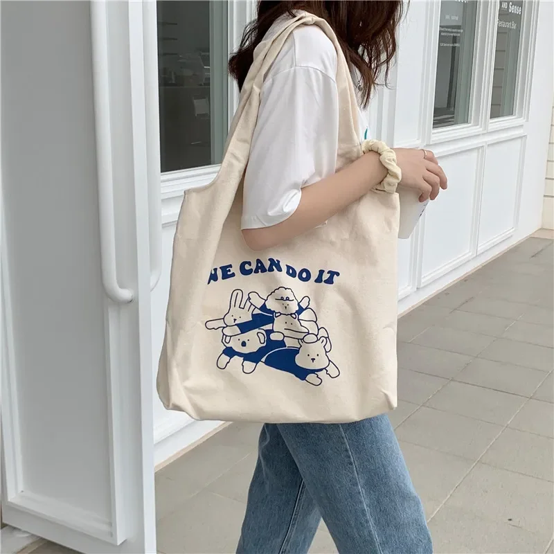 Canvas Bag Women's Korean Version Large Capacity Underarm Shoulder Bag Simple and Cute Cartoon Student Handbag
Canvas Bag Women's Korean Version Large Capacity Underarm Shoulder Bag Simple and Cute Cartoon Student Handbag