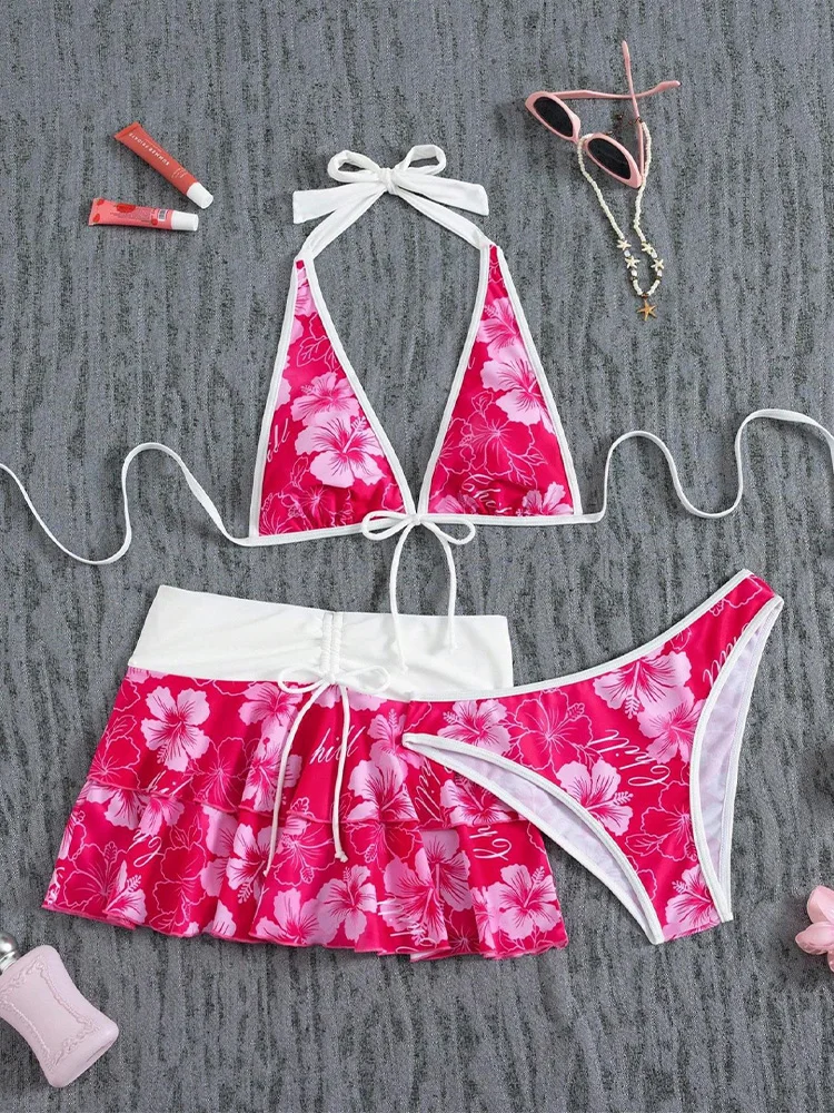 Сексуальный комплект бикини с принтом и шнуровкой, женский раздельный купальник, пляжное бикини 2026, новинка, всесезонный, с открытой спиной, юбка-бикини, комплект из 3 предметов
Сексуальный комплект бикини с принтом и шнуровкой, женский раздельный купальник, пляжное бикини 2026, новинка, всесезонный, с открытой спиной, юбка-бикини, комплект из 3 предметов