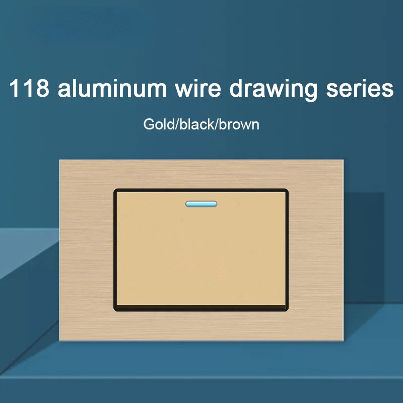 118 type PC wire drawing gold 13A US AU Brazil Mexico standard switch international general switch socket 1 2 3 gang
118 type PC wire drawing gold 13A US AU Brazil Mexico standard switch international general switch socket 1 2 3 gang