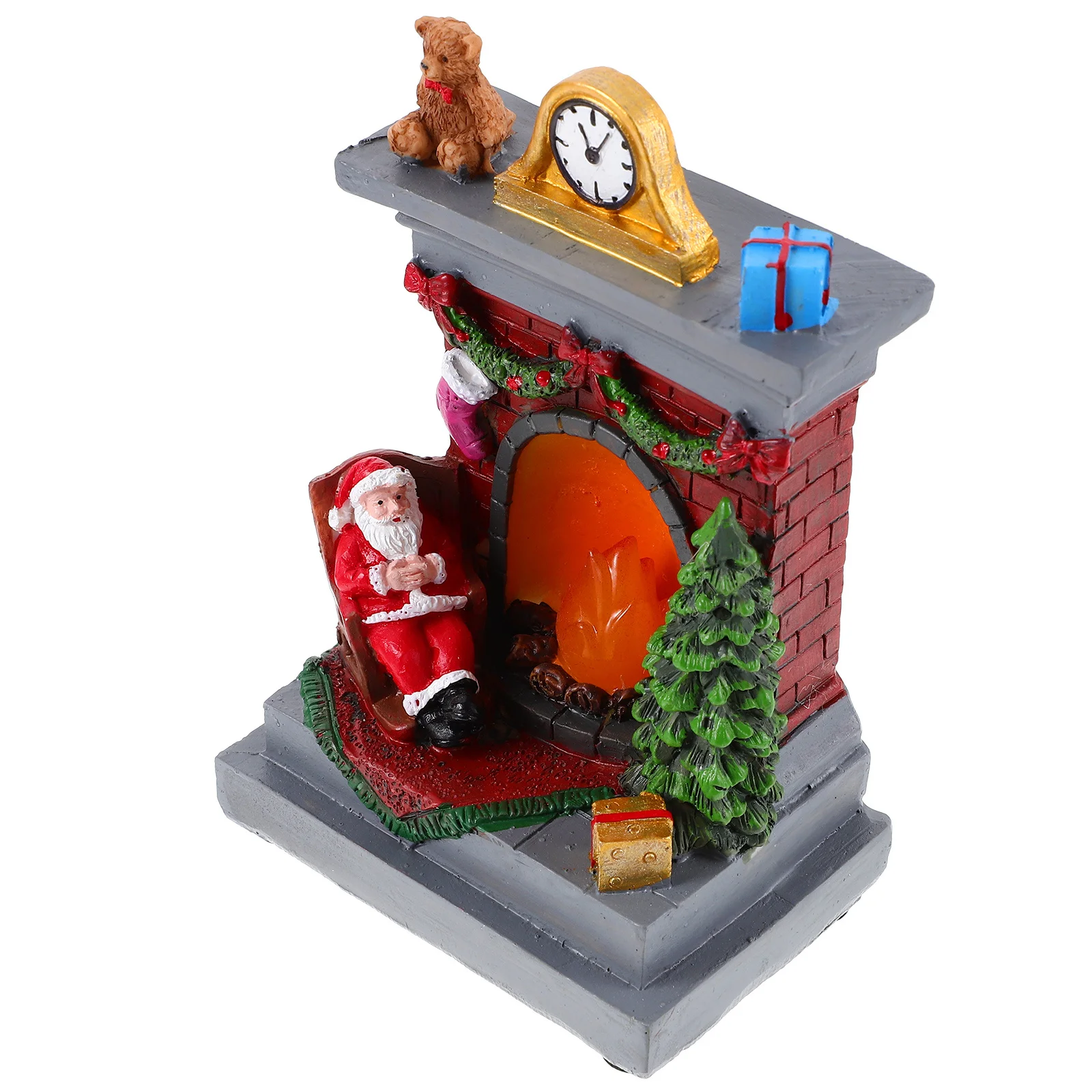 1pc Resin Santa Claus Table Lamp Glowing Christmas Decor Fireplace Night Light For Holiday Party Home Winter Decoration
1pc Resin Santa Claus Table Lamp Glowing Christmas Decor Fireplace Night Light For Holiday Party Home Winter Decoration