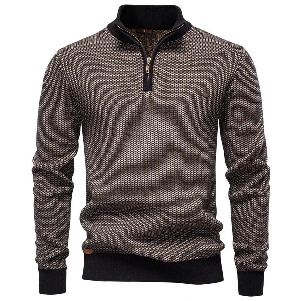 European New Fashion Autumn Winter Men's Thicken Casual Trendy Half Zipper Knitted Pullovers Male Simple Wool Sweaters Clothes
European New Fashion Autumn Winter Men's Thicken Casual Trendy Half Zipper Knitted Pullovers Male Simple Wool Sweaters Clothes