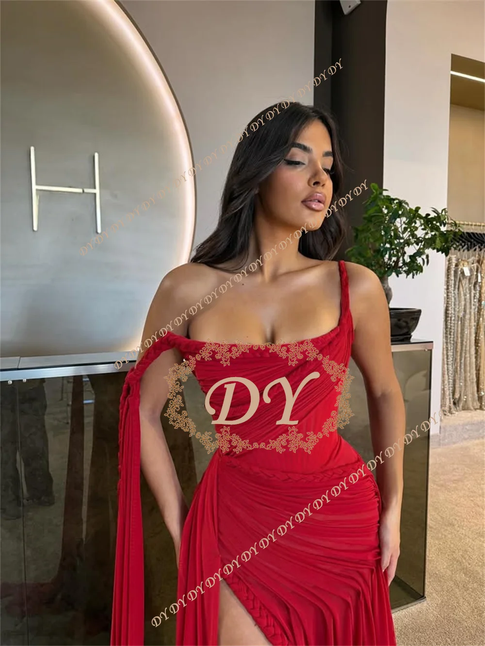 DY Modest Satin A-Line Evening Dresses Women One-Shoulder Pleat Prom Party Gown Customized Corset Back
DY Modest Satin A-Line Evening Dresses Women One-Shoulder Pleat Prom Party Gown Customized Corset Back