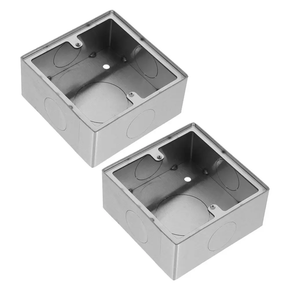 2pcs 86 Type Stainless Steel Wall Switch And Socket Panel Universal Fireproof Electrical Junction Box Enclosure Wire Cases 86mm
2pcs 86 Type Stainless Steel Wall Switch And Socket Panel Universal Fireproof Electrical Junction Box Enclosure Wire Cases 86mm
