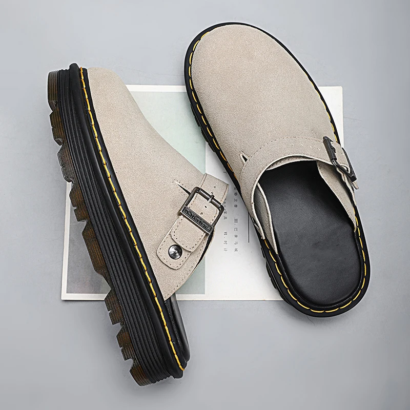 Men's Slippers Fashion Big Leather Casual Slippers winter Half Slippers for Men Non Slip Beach Shoes Classic Clogs Shoes
Men's Slippers Fashion Big Leather Casual Slippers winter Half Slippers for Men Non Slip Beach Shoes Classic Clogs Shoes