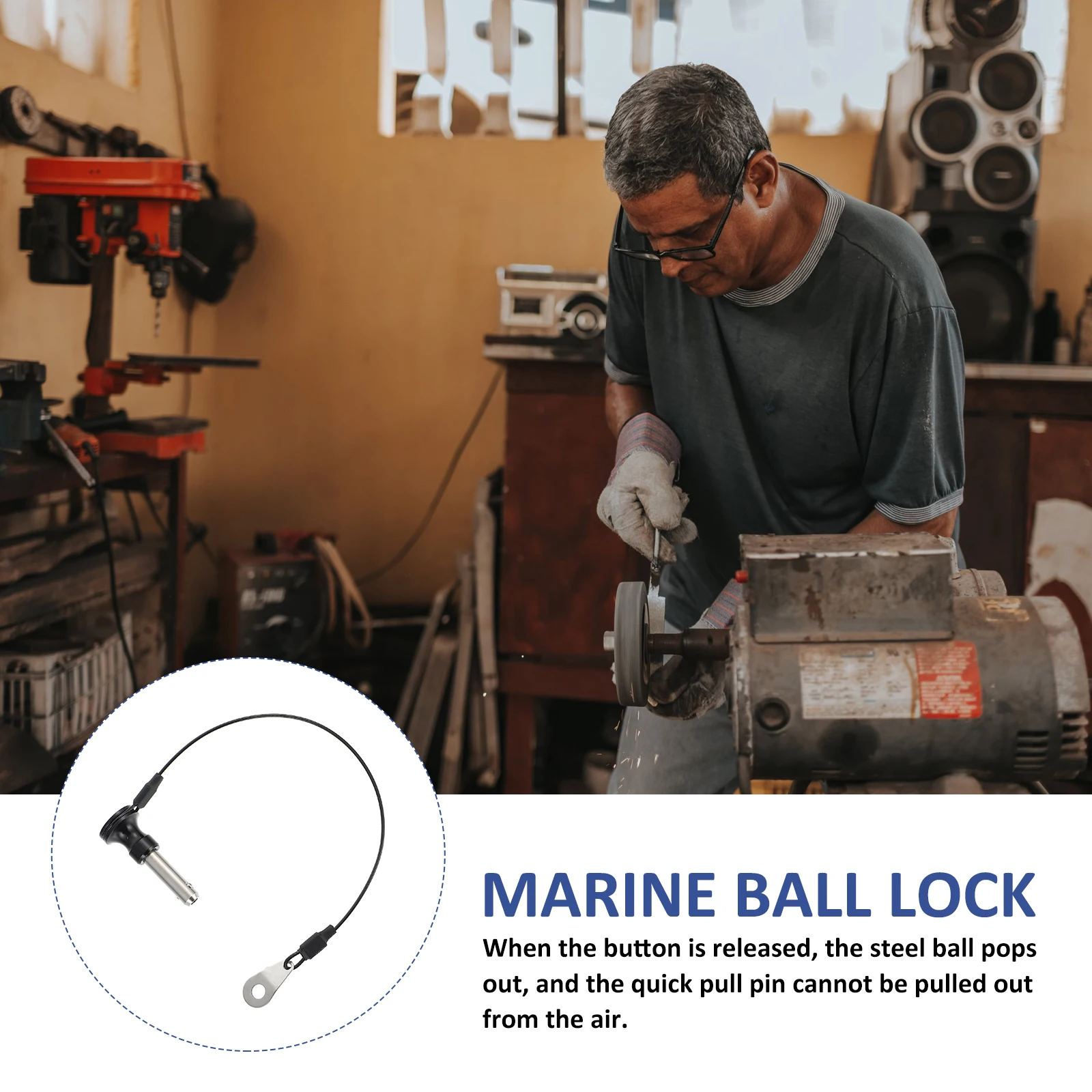 Aluminum Alloy Safety Pin Quick Release Ball Lock Marine Stainless Steel Spring Dowel Snap Buckle Lanyard
Aluminum Alloy Safety Pin Quick Release Ball Lock Marine Stainless Steel Spring Dowel Snap Buckle Lanyard