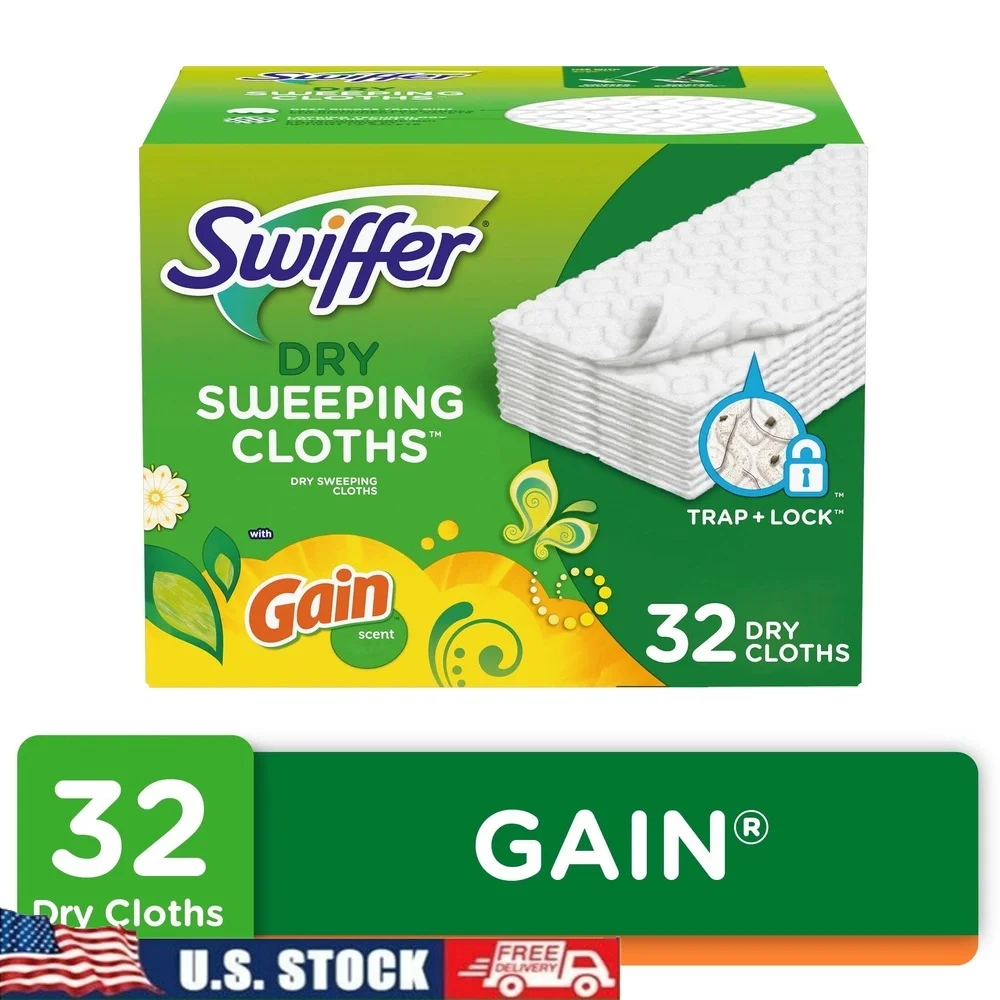 Dry Mop Cleaning Pads Refill 32ct Multi-Surface Floor Cleaner Cloths Pet Hair Dirt Trapping Household Use Gain Scent
Dry Mop Cleaning Pads Refill 32ct Multi-Surface Floor Cleaner Cloths Pet Hair Dirt Trapping Household Use Gain Scent