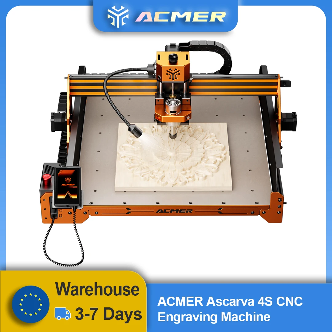 Ascarva 4S CNC Milling Router Machine Woodworking Engraving Machine 3-Axis 400x400mm For Carving Plastic Wood Acrylic
Ascarva 4S CNC Milling Router Machine Woodworking Engraving Machine 3-Axis 400x400mm For Carving Plastic Wood Acrylic
