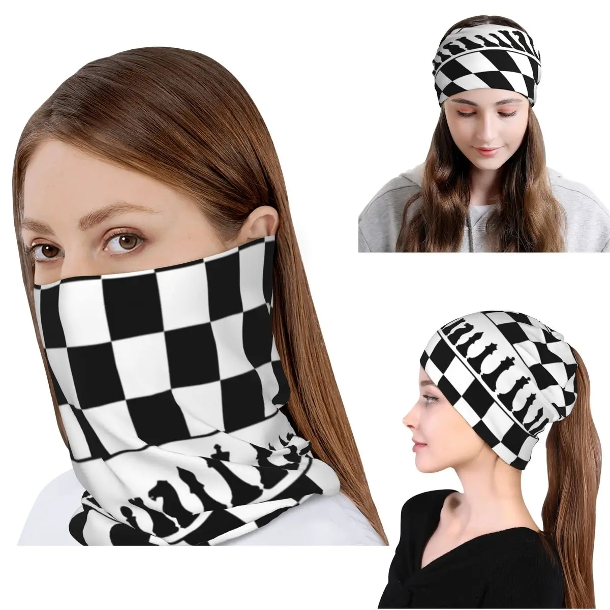 Chess Board Black And White Grid Checkered Bandana Neck Cover Mask Scarf Cycling Scarf Beanies Hat for Men Women Adult Washable
Chess Board Black And White Grid Checkered Bandana Neck Cover Mask Scarf Cycling Scarf Beanies Hat for Men Women Adult Washable
