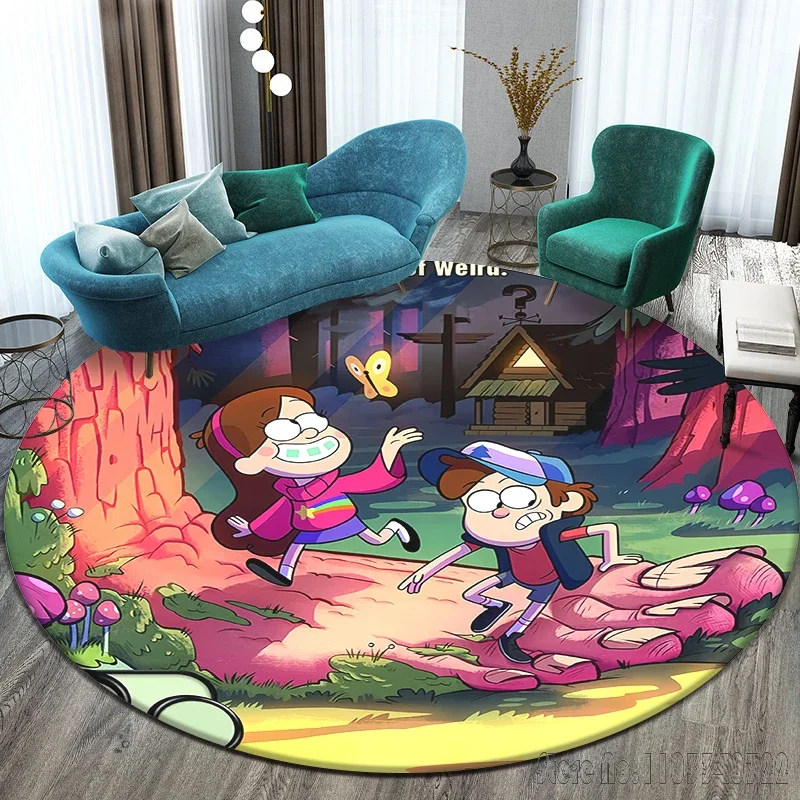 Cartoon Gravity Falls Printed Pattern Circular Carpet 120cm Crawling Game Non-slip Floor Mat for Kids Rug Living Room Decor
Cartoon Gravity Falls Printed Pattern Circular Carpet 120cm Crawling Game Non-slip Floor Mat for Kids Rug Living Room Decor