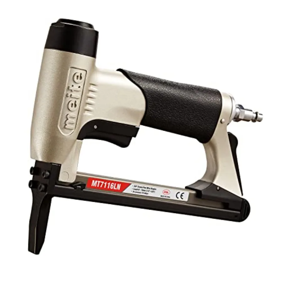 MT7116LN Pneumatic Upholstery Stapler 22 Gauge 71 Series 3/8" Crown 1/4" to 5/8" Length Long Nose Stapler
MT7116LN Pneumatic Upholstery Stapler 22 Gauge 71 Series 3/8" Crown 1/4" to 5/8" Length Long Nose Stapler
