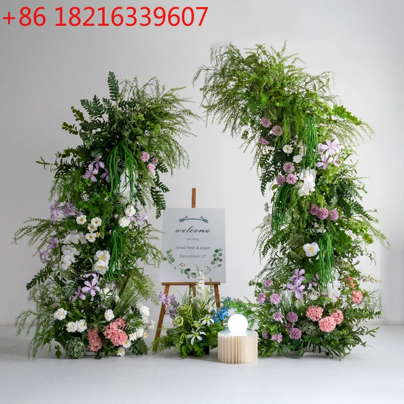 Simulation flower ornament horn arch background decoration outdoor wedding fake flower scene
Simulation flower ornament horn arch background decoration outdoor wedding fake flower scene