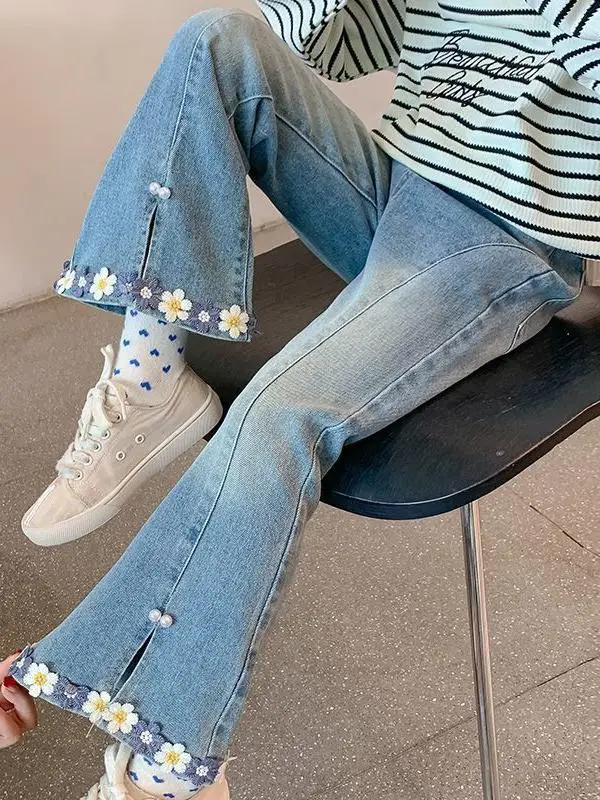 Girls Jeans Spring Autumn Style 2026 New Fashion Little Girl Medium Large Children Korean Version Slim Flared Pants Princess ...
Girls Jeans Spring Autumn Style 2026 New Fashion Little Girl Medium Large Children Korean Version Slim Flared Pants Princess ...