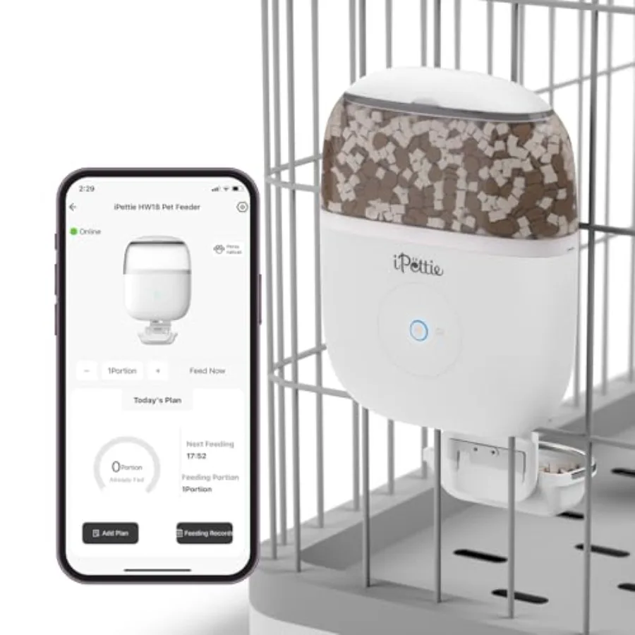 Smart WiFi Hanging Cage Feeder for Rabbits, Cats, Dogs and Hamsters - Perfect for Pet Stores, Remote and Portion Control, Timed
Smart WiFi Hanging Cage Feeder for Rabbits, Cats, Dogs and Hamsters - Perfect for Pet Stores, Remote and Portion Control, Timed