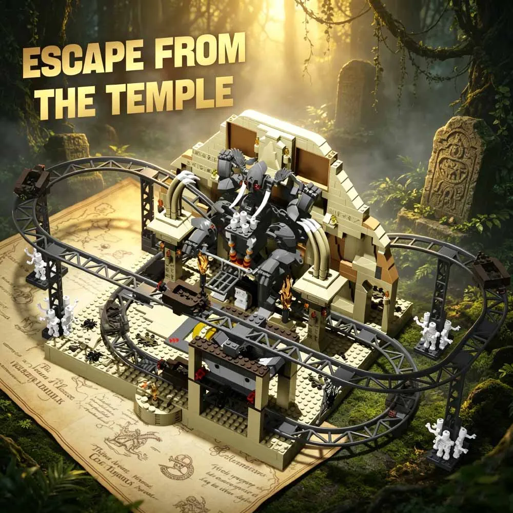 Creative Movie Games temple series Escape from the temp 1299Pcs Building Block MOC Model Desktop Decoration kids girls Toy Gift
Creative Movie Games temple series Escape from the temp 1299Pcs Building Block MOC Model Desktop Decoration kids girls Toy Gift