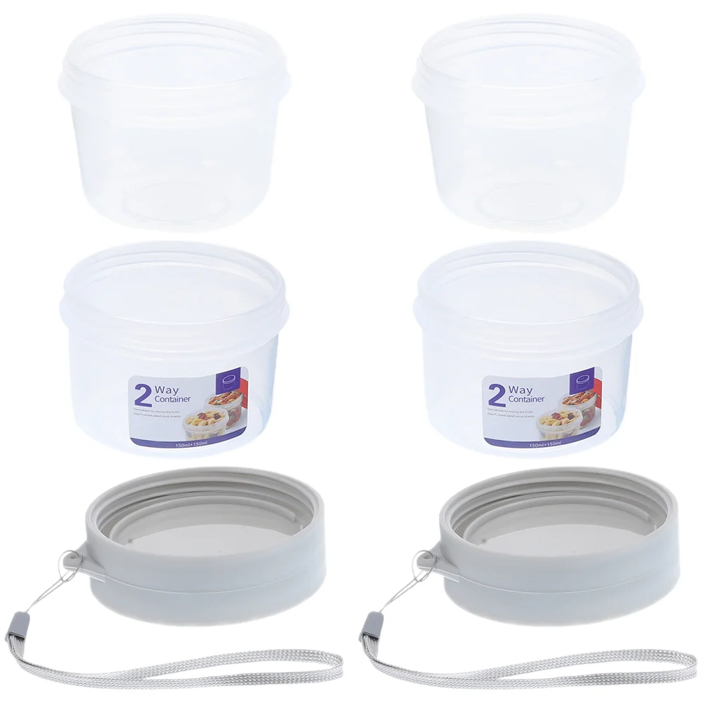 2 Sets Salad Airtight Box Portable Double-layer Food Can Containers with Lids Crisper Cup Breakfast Pp Sealing Baby for
2 Sets Salad Airtight Box Portable Double-layer Food Can Containers with Lids Crisper Cup Breakfast Pp Sealing Baby for