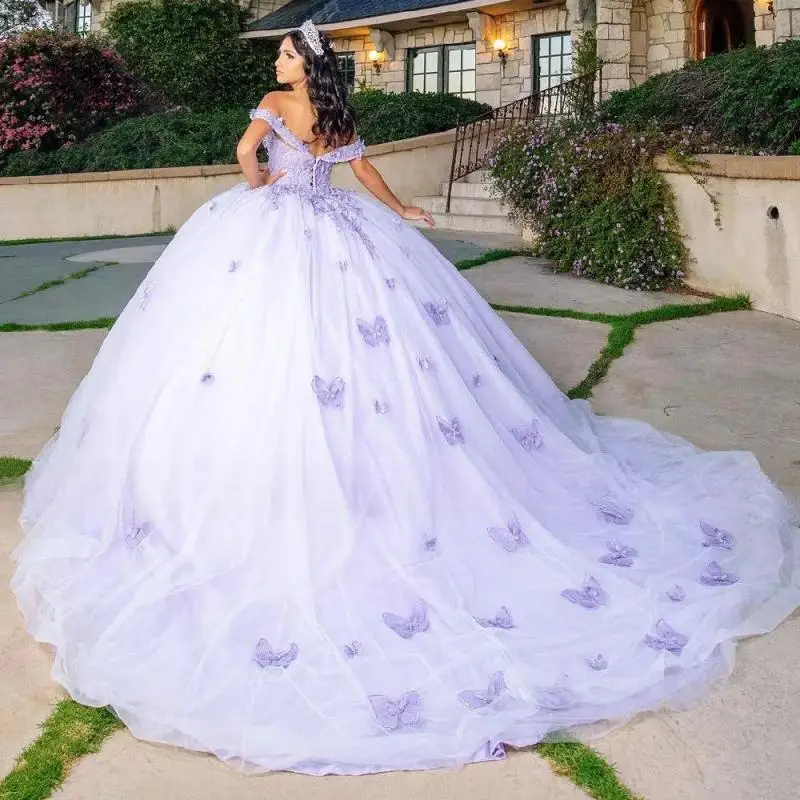 Purple Quinceanera Dresses 2025 Gril Sweet 15 16 Birthday Party Gown 2025 Off Shoulder Sweetheart Backless Mexican Dress
Purple Quinceanera Dresses 2025 Gril Sweet 15 16 Birthday Party Gown 2025 Off Shoulder Sweetheart Backless Mexican Dress