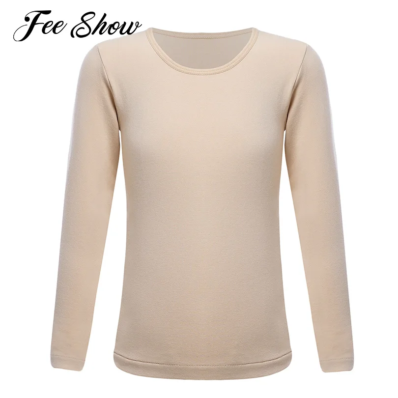 Kids Girls Thermal Underwear Tops Solid Color Round Neck Long Sleeve T-shirt Stretchy Base Shirt Tops for Ballet Dance Training
Kids Girls Thermal Underwear Tops Solid Color Round Neck Long Sleeve T-shirt Stretchy Base Shirt Tops for Ballet Dance Training