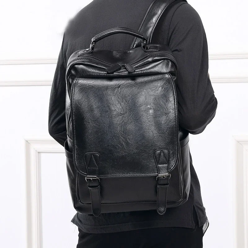 New Fashion Backpack Men Large Size Travel Backpack 14 inch Laptop Bag Men's Backpacks Casual Solid Learther Student School Bag
New Fashion Backpack Men Large Size Travel Backpack 14 inch Laptop Bag Men's Backpacks Casual Solid Learther Student School Bag