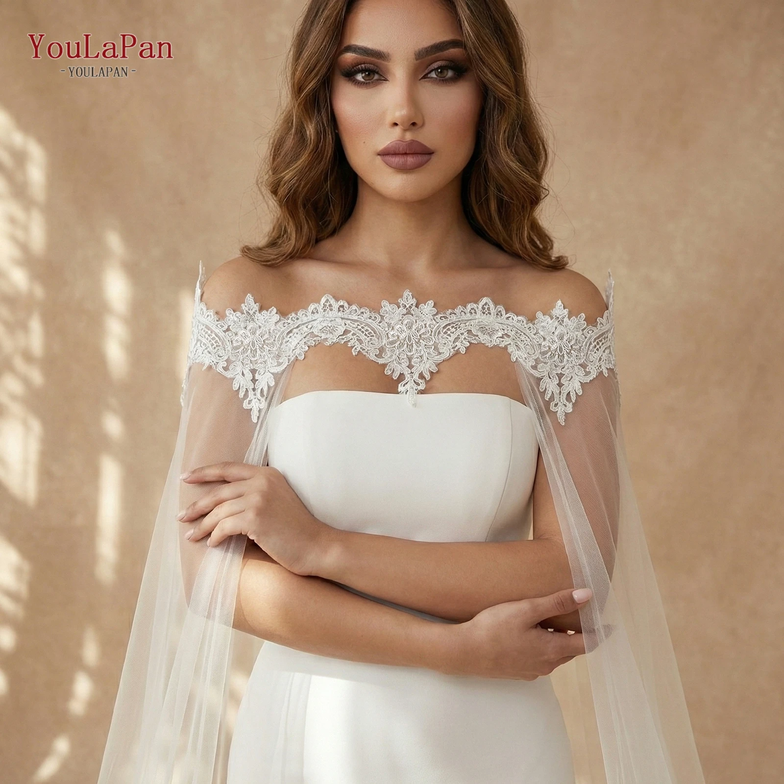TOPQUEEN Bridal Lace Shawl Sexy Cape Lace Embroidery Wedding Dress Accessories Wedding Cape Can Be Customized Vg36
TOPQUEEN Bridal Lace Shawl Sexy Cape Lace Embroidery Wedding Dress Accessories Wedding Cape Can Be Customized Vg36