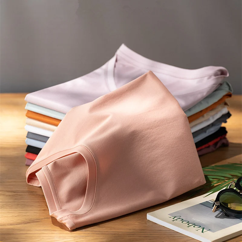 MRMT 2024 Brand New Women's Short Sleeved V Neck T Shirt Solid Color Simple Female Round Neck 70 Mercerized Cotton
MRMT 2024 Brand New Women's Short Sleeved V Neck T Shirt Solid Color Simple Female Round Neck 70 Mercerized Cotton