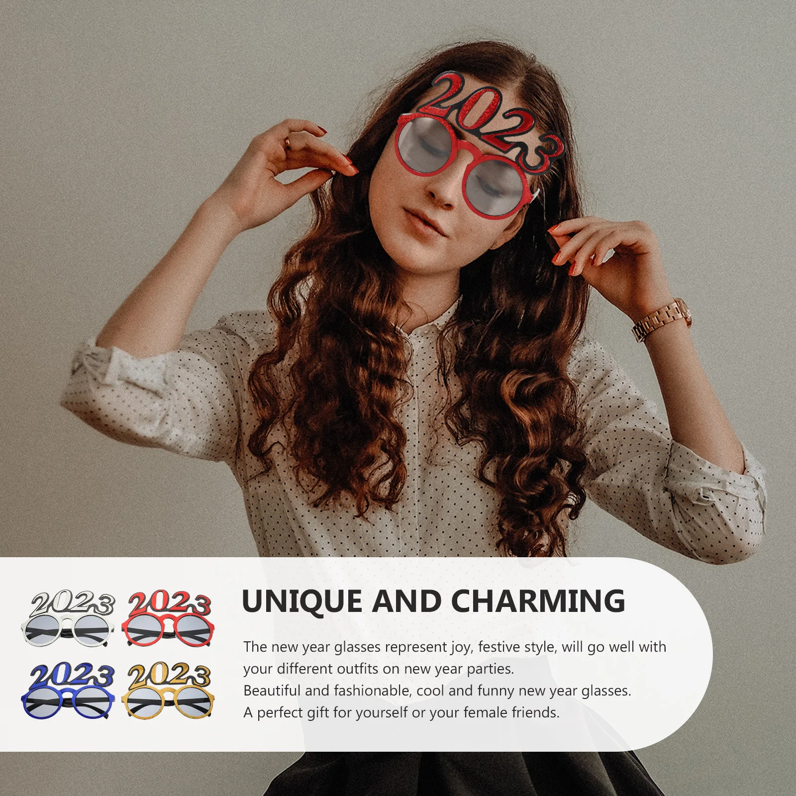 New Year Glasses 2023 Glasses Cosplay Glasses Creative Eyeglasses Performance Glasses party supplies
New Year Glasses 2023 Glasses Cosplay Glasses Creative Eyeglasses Performance Glasses party supplies