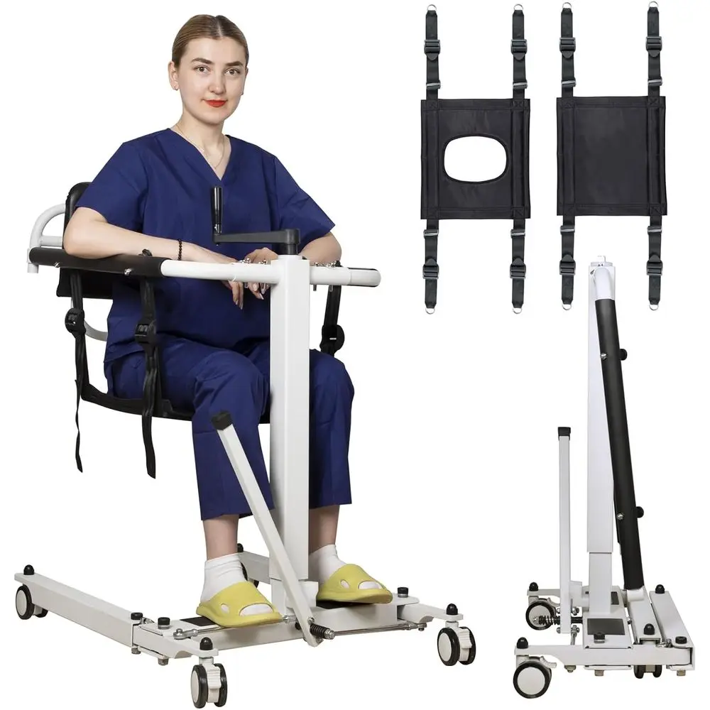 Portable Transfer Chair for Elderly and Disabled, 275 lbs Capacity, Easy Transition from Bed to Toilet, Car, and Wheelchair
Portable Transfer Chair for Elderly and Disabled, 275 lbs Capacity, Easy Transition from Bed to Toilet, Car, and Wheelchair