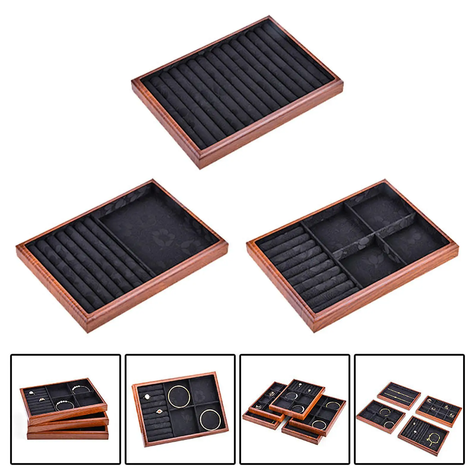 Wooden Jewelry Tray Stylish Embroidered Cloth Container Decorative Jewelry Display for Showcase Dresser Drawer Selling Store
Wooden Jewelry Tray Stylish Embroidered Cloth Container Decorative Jewelry Display for Showcase Dresser Drawer Selling Store