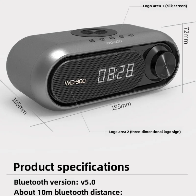 Универсальное беспроводное зарядное устройство с Bluetooth-колонкой, будильником и LED-экраном для спальни и офиса
Универсальное беспроводное зарядное устройство с Bluetooth-колонкой, будильником и LED-экраном для спальни и офиса