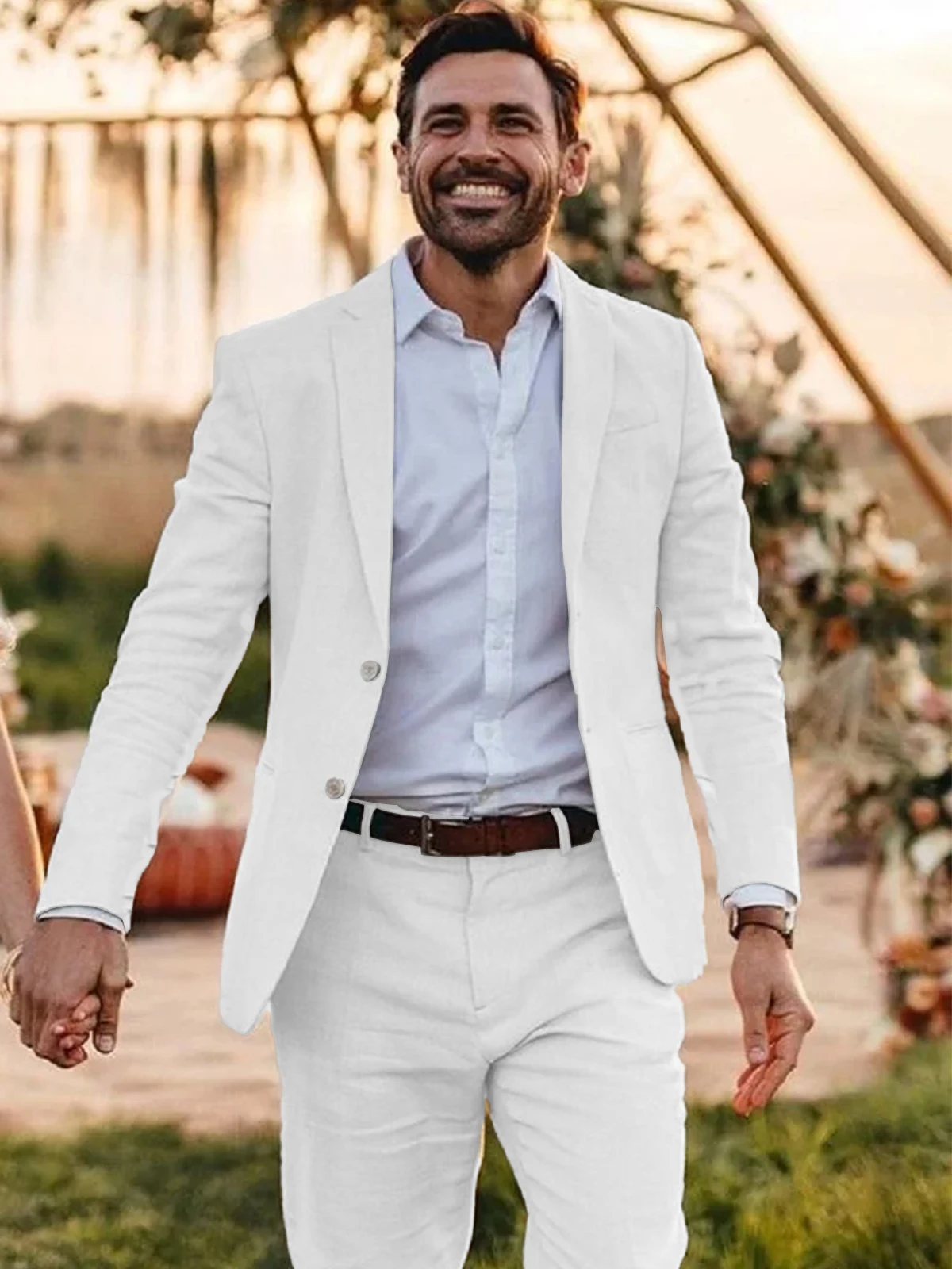 Wedding Summer Linen Suit for Men Slim Fit Man 2 Piece Outfit Set Casual Blazers with Pants Ternos Para Hombre Ropa Hombre
Wedding Summer Linen Suit for Men Slim Fit Man 2 Piece Outfit Set Casual Blazers with Pants Ternos Para Hombre Ropa Hombre