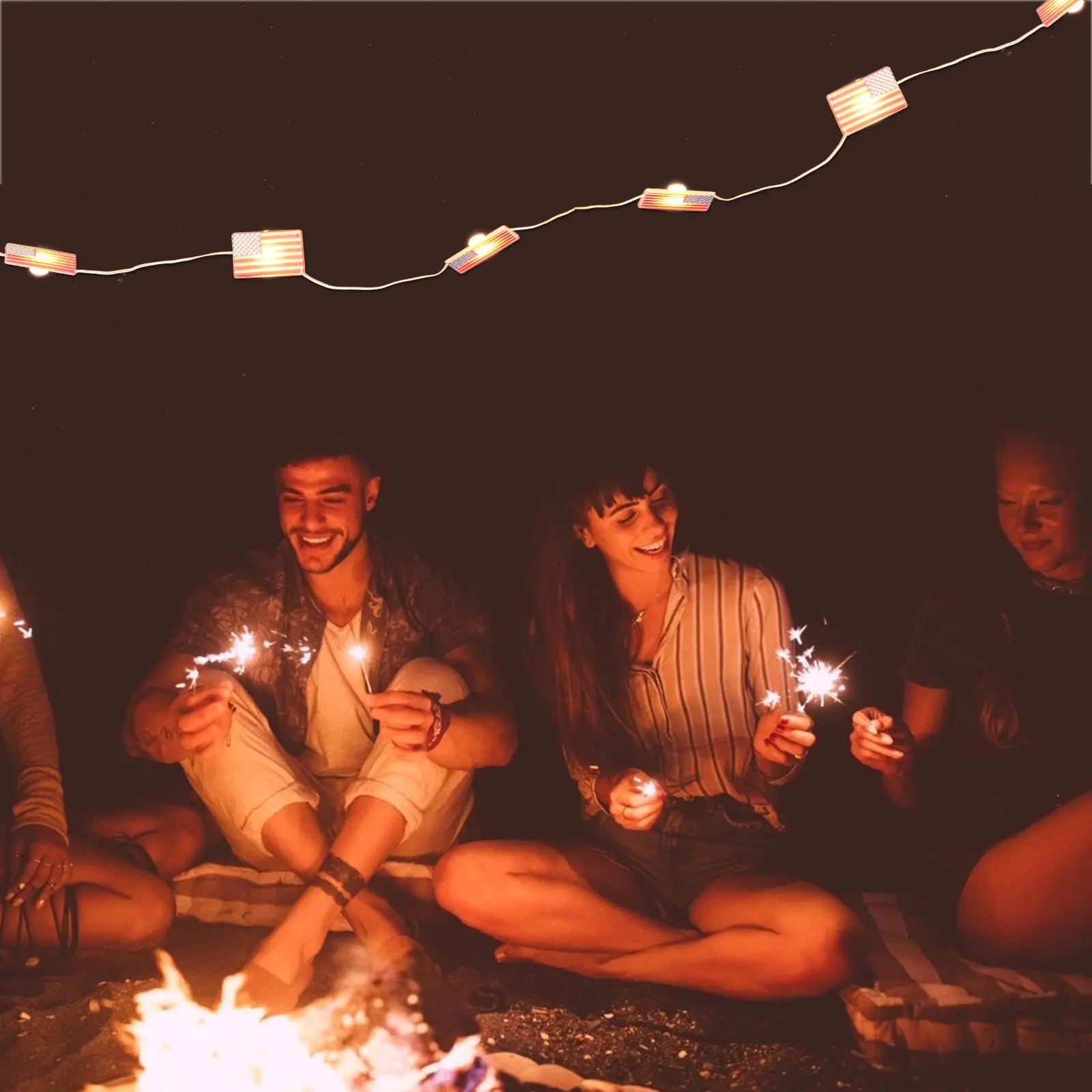 Набор светодиодных гирлянд с американским флагом на медной проволоке для украшения на День независимости, вечеринок, сада, патио
Набор светодиодных гирлянд с американским флагом на медной проволоке для украшения на День независимости, вечеринок, сада, патио