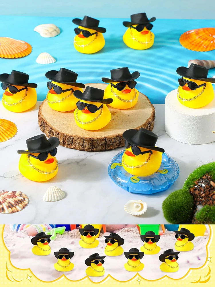 6/12/24 pcs Cowboy Rubber Duck Mini Yellow Duckies Bath Toy Tiny Ducks Bathtub Toy with Cowboy Hat Paisley Bandanas Sunglasses 6/12/24 pcs Cowboy Rubber Duck Mini Yellow Duckies Bath Toy Tiny Ducks Bathtub Toy with Cowboy Hat Paisley Bandanas Sunglasses