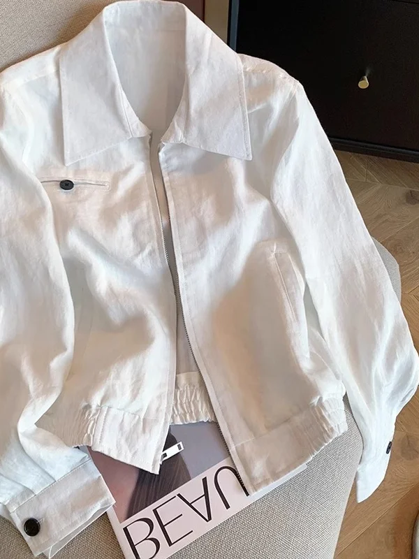 Retro Large Size White Collar Workwear Jaet Loose Top Korean Japanese Sle Breathable Long Sve Autumn Outerwear
Retro Large Size White Collar Workwear Jaet Loose Top Korean Japanese Sle Breathable Long Sve Autumn Outerwear