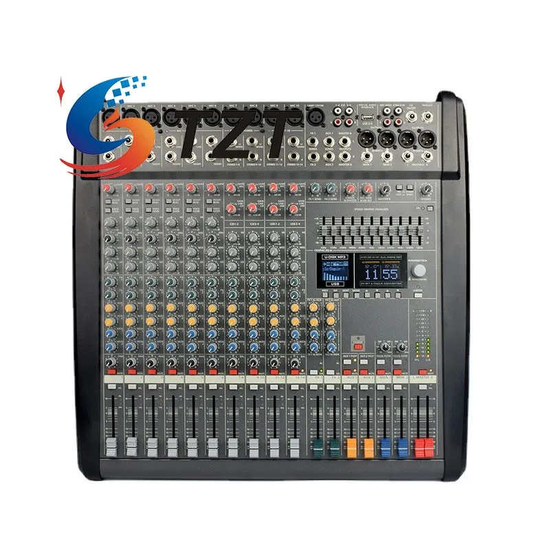 TZT S-1200 1200 Вт * 2 Профессиональный 12-канальный микшерный пульт для сценической свадебной церемонии KTV
TZT S-1200 1200 Вт * 2 Профессиональный 12-канальный микшерный пульт для сценической свадебной церемонии KTV