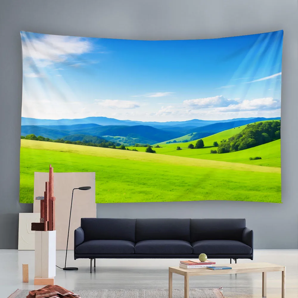 Rural Landscape Tapestry Cloud and Grass Living Room Sofa Dining Room Decoration Natural Forest Room Wall Hanging Cloth
Rural Landscape Tapestry Cloud and Grass Living Room Sofa Dining Room Decoration Natural Forest Room Wall Hanging Cloth
