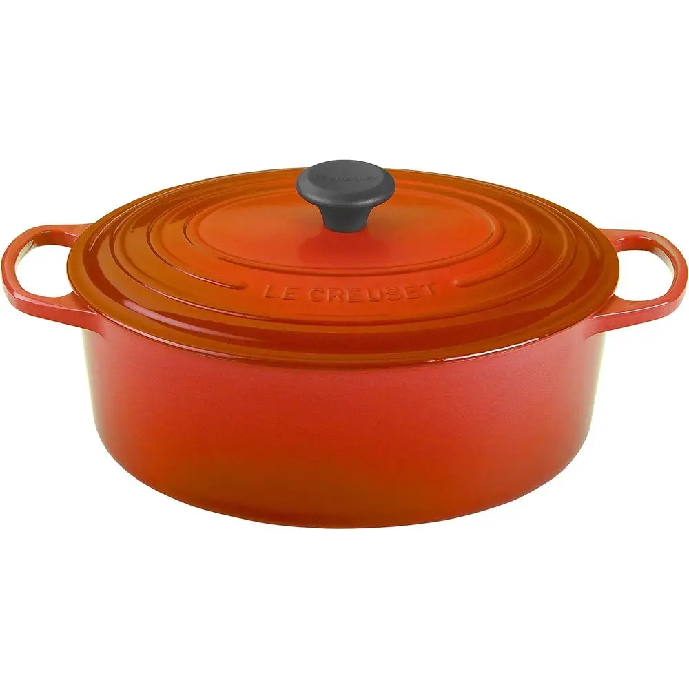 Oval Cast Iron Dutch Oven, 6.75 Quarts, Enamel Coated
Oval Cast Iron Dutch Oven, 6.75 Quarts, Enamel Coated