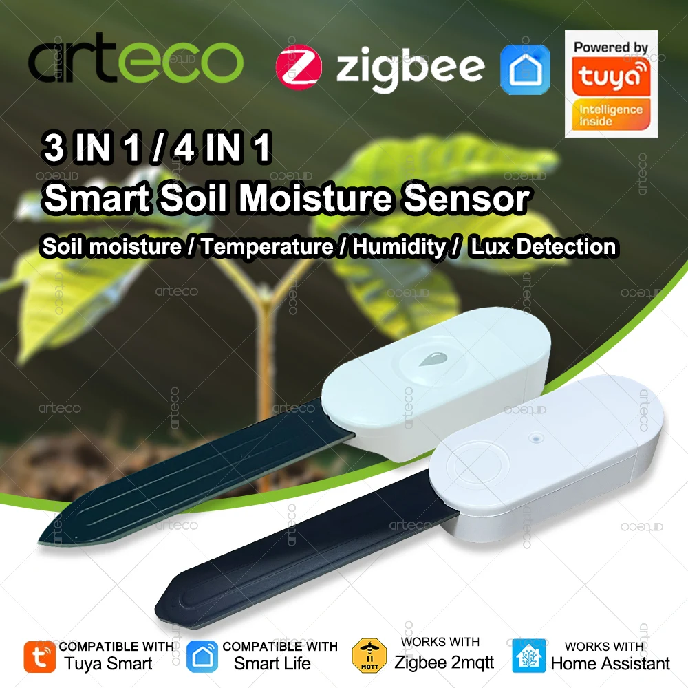 Датчик влажности почвы Tuya Zigbee, обнаружение температуры, влажности, яркости, умный тестер почвы, монитор в реальном времени, для домашнего помощника Z2M
Датчик влажности почвы Tuya Zigbee, обнаружение температуры, влажности, яркости, умный тестер почвы, монитор в реальном времени, для домашнего помощника Z2M