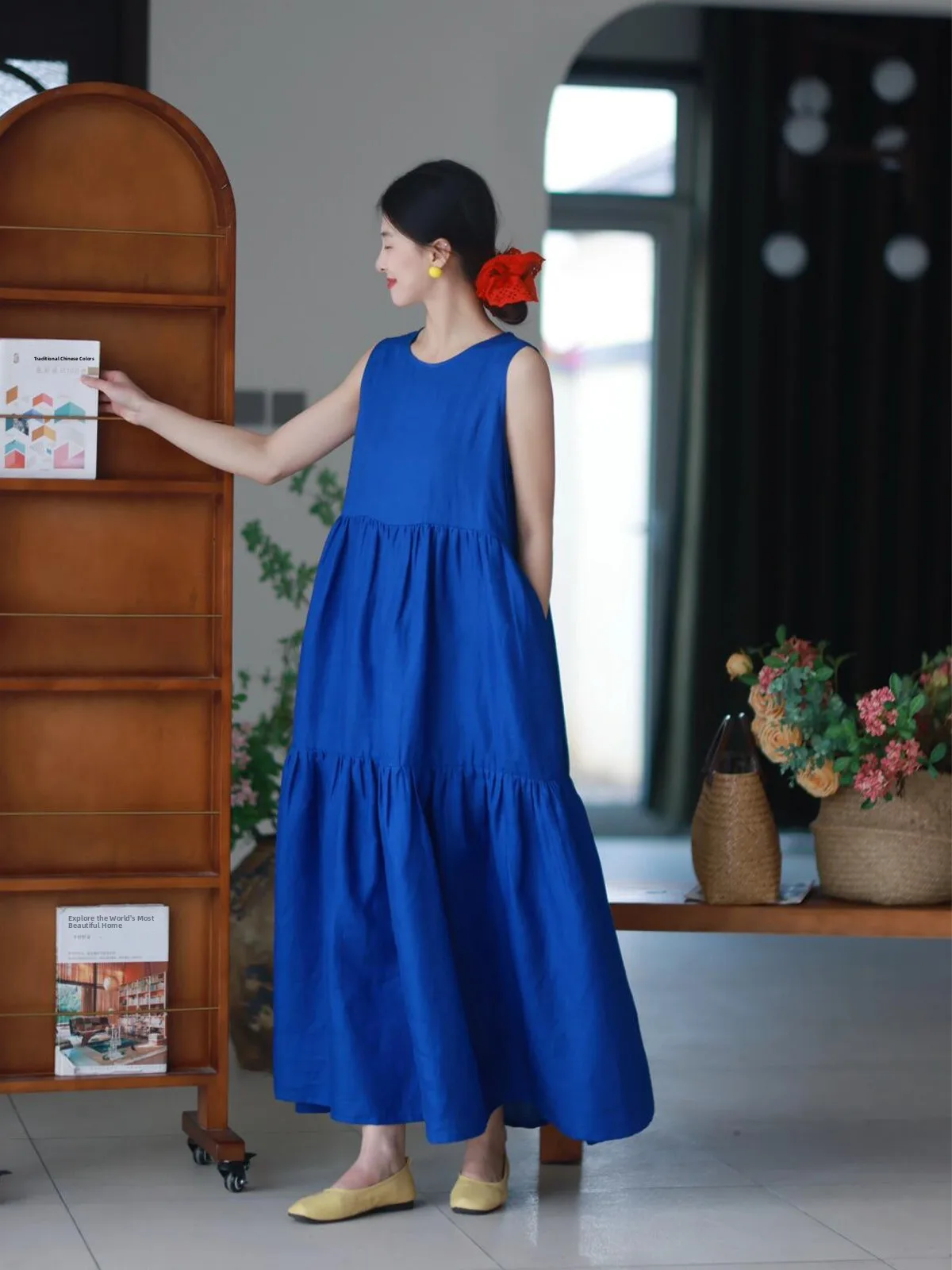 Loose A-Line Maxi Skirt Dr Klein Blue Off-oulder Cake Sle Summer Casual Women's Dr Comfortable Soft Fabric round Ne
Loose A-Line Maxi Skirt Dr Klein Blue Off-oulder Cake Sle Summer Casual Women's Dr Comfortable Soft Fabric round Ne