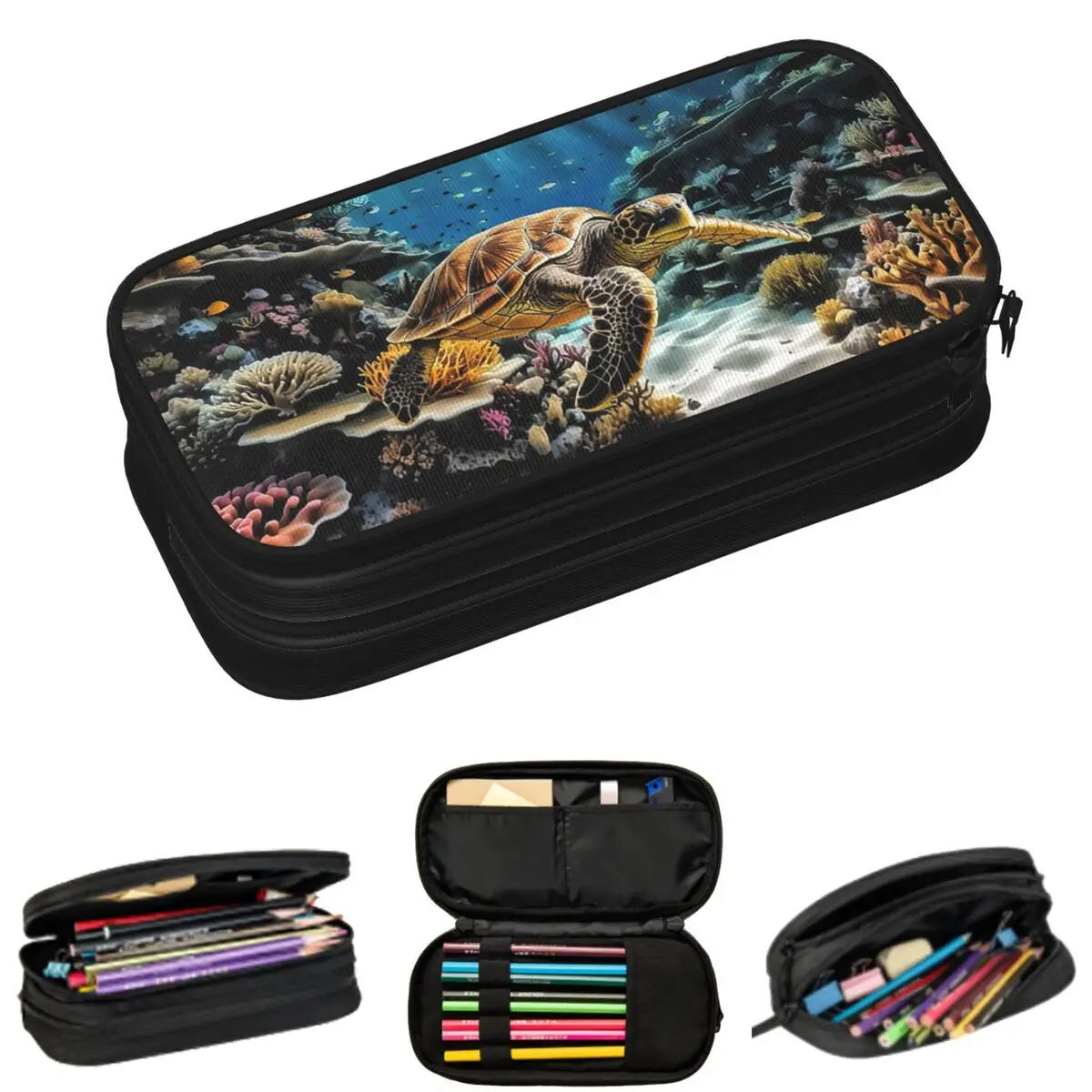 Deep Sea Turtle Underwater World Pencil Cases for Students School Pen Box Pencil Bag Large Capacity Pencil Pouch
Deep Sea Turtle Underwater World Pencil Cases for Students School Pen Box Pencil Bag Large Capacity Pencil Pouch