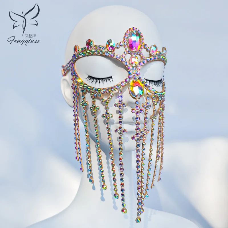 customized belly dance tassel face curtain exotic style mask dance annual party performance with heavy handmade rhinestone mask
customized belly dance tassel face curtain exotic style mask dance annual party performance with heavy handmade rhinestone mask