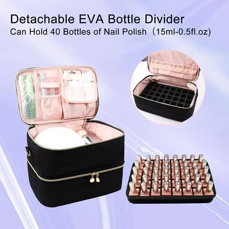 Portable Nail Polish Storage Bag Double Layer Multifunctional Manicure Tool Handbag Organizer Foldable Makeup Bag 30/40 Grids
Portable Nail Polish Storage Bag Double Layer Multifunctional Manicure Tool Handbag Organizer Foldable Makeup Bag 30/40 Grids
