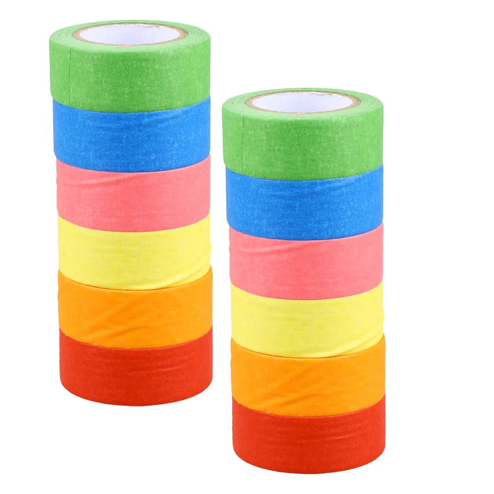 12 Rolls Colorful Masking Tape 10mm x 20m Craft Paper Tape for DIY Painting Walls Vehicle Spraying Adhesive Tapes
12 Rolls Colorful Masking Tape 10mm x 20m Craft Paper Tape for DIY Painting Walls Vehicle Spraying Adhesive Tapes