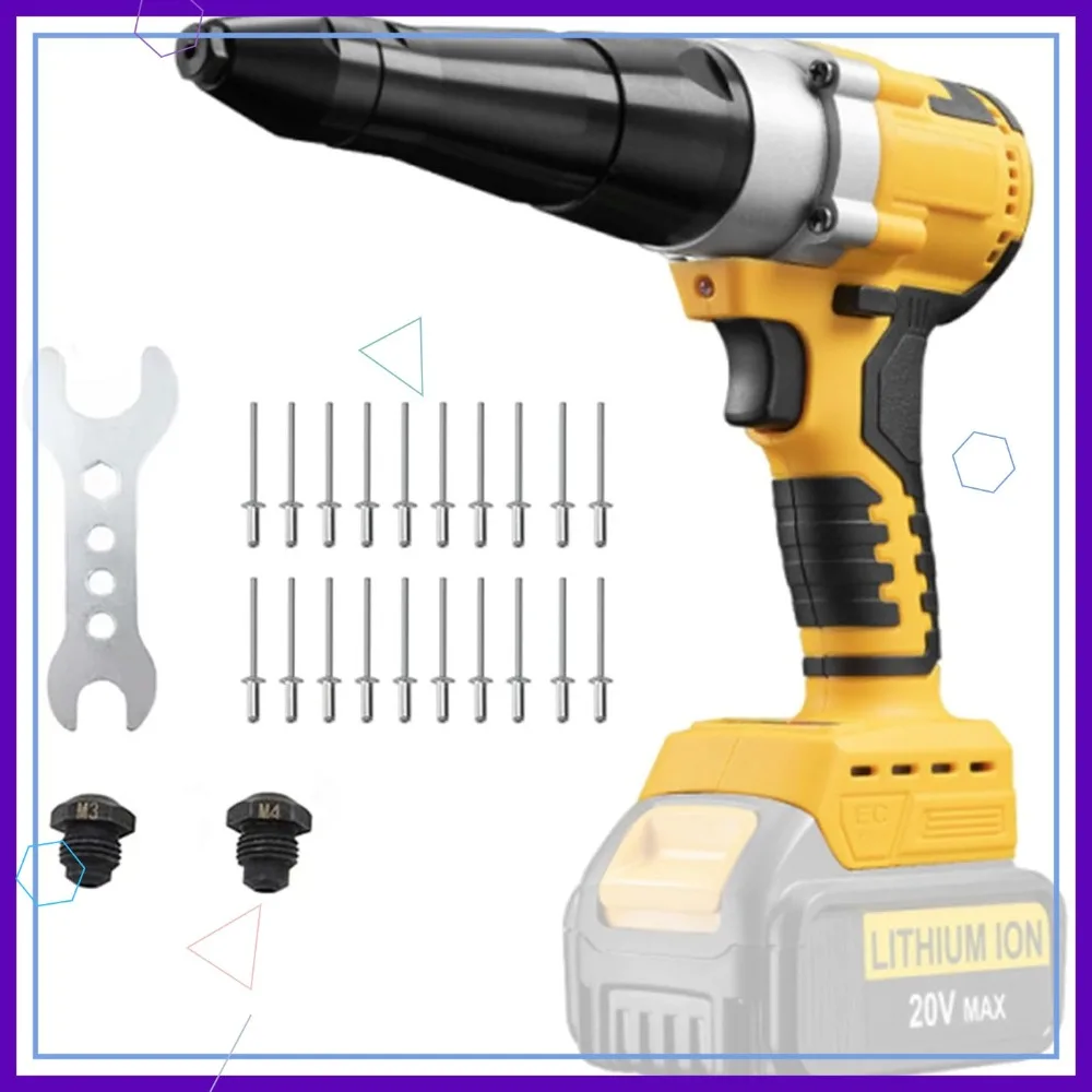 Cordless Rivet Gun for Dewalt 20V Battery, Electric Blind Riveter Kit for 1/8", 5/32", 3/16" Rivets, Tool Only
Cordless Rivet Gun for Dewalt 20V Battery, Electric Blind Riveter Kit for 1/8", 5/32", 3/16" Rivets, Tool Only