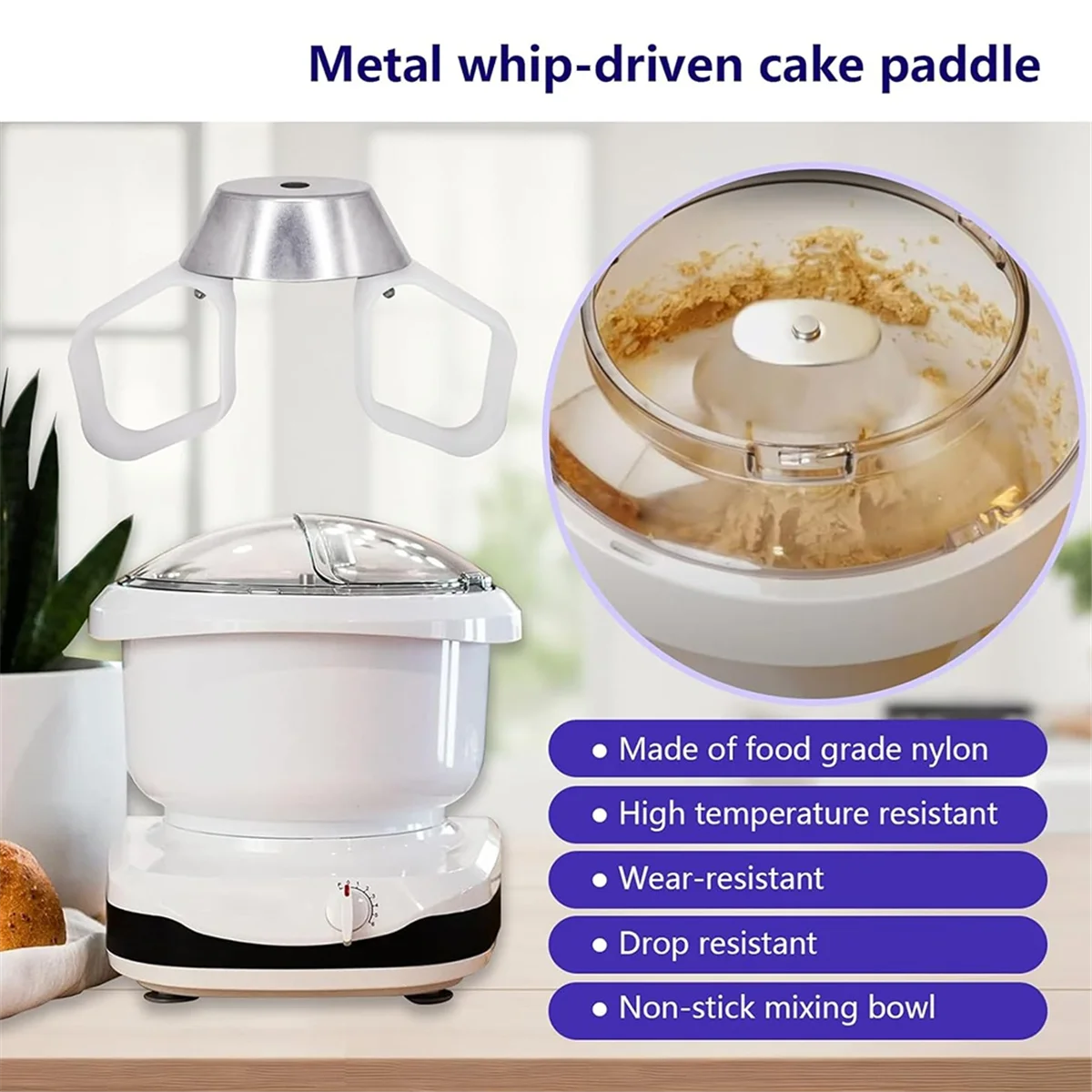 ABXHH Cookie Paddles for Universal Mixer, 2 Pack Cookie Paddles for Mixer with Metal Whip Drive
ABXHH Cookie Paddles for Universal Mixer, 2 Pack Cookie Paddles for Mixer with Metal Whip Drive