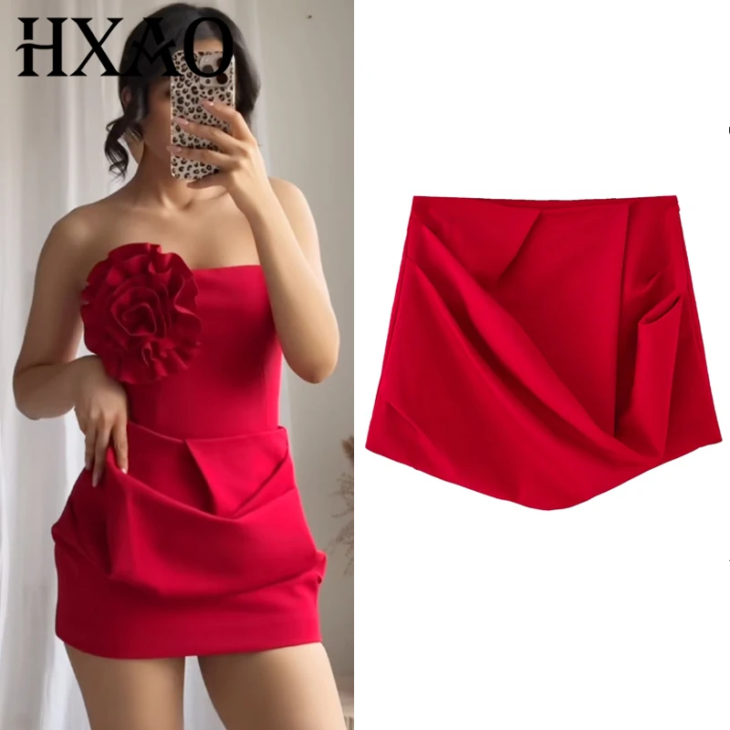 Red Short Pleated Skirt For Women Zipper Sexy High Waist Wrap Mini Skirt Woman Summer Skirts Lady High Street Wear Women's Skirt
Red Short Pleated Skirt For Women Zipper Sexy High Waist Wrap Mini Skirt Woman Summer Skirts Lady High Street Wear Women's Skirt