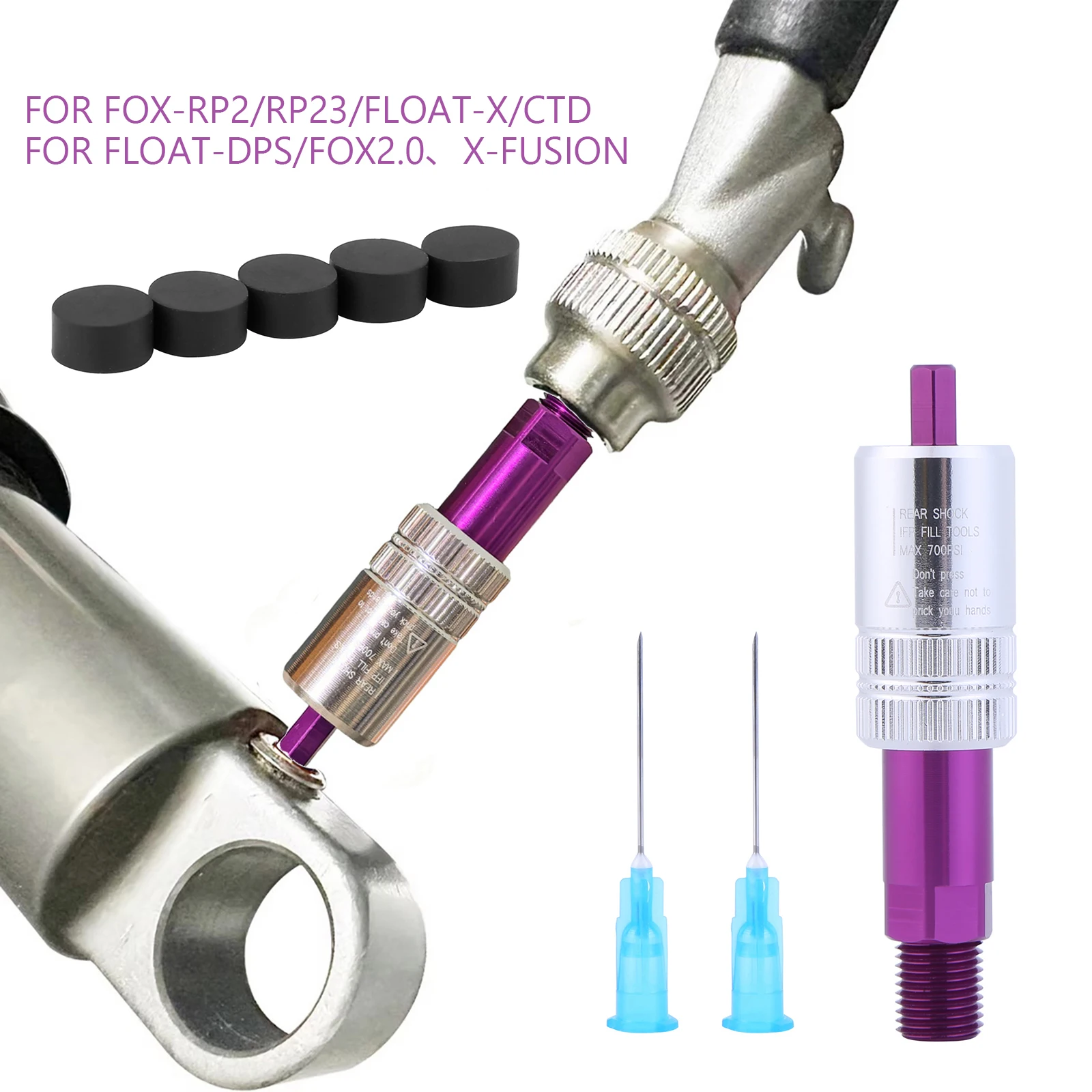Bike Rear Shock IFP Fill Tool Bike Rear Shock IFP Needle Charging Adapter Compatible for FOXRP2/RP23 CCDB X-Fusion
Bike Rear Shock IFP Fill Tool Bike Rear Shock IFP Needle Charging Adapter Compatible for FOXRP2/RP23 CCDB X-Fusion