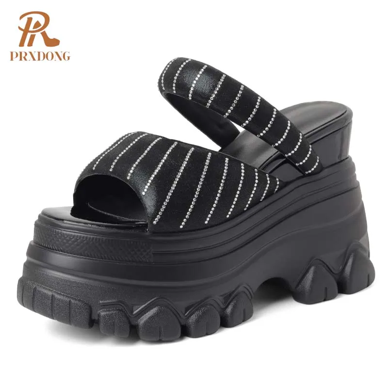 PRXDONG 2025 New Summer Brand Women Sandals High Heels Thick Platform Black Pink White Dress Party Lady Shoes Slippers Size 39
PRXDONG 2025 New Summer Brand Women Sandals High Heels Thick Platform Black Pink White Dress Party Lady Shoes Slippers Size 39